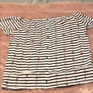 Off the shoulder floral blouse (never worn)